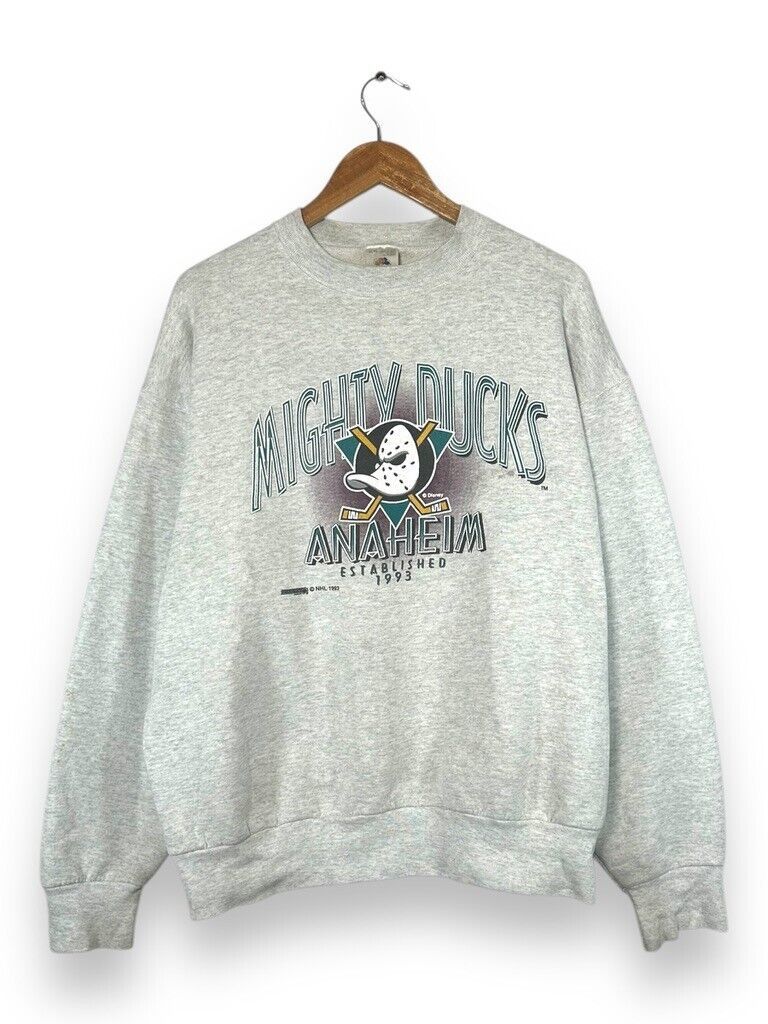 Vintage 1993 Anaheim Mighty Ducks NHL Inaugural Season Crewneck Sweatshirt Sz XL