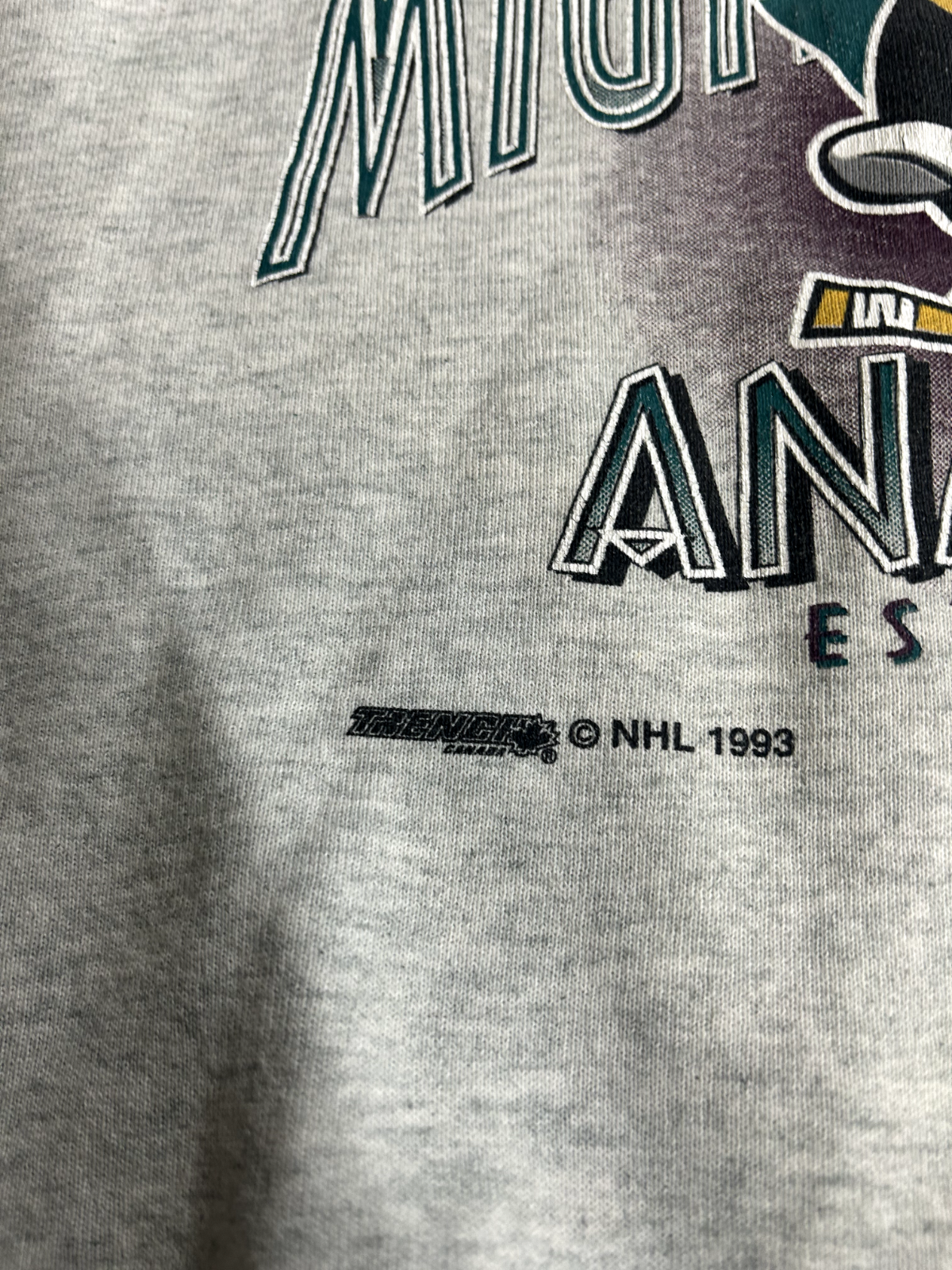 Vintage 1993 Anaheim Mighty Ducks NHL Inaugural Season Crewneck Sweatshirt Sz XL