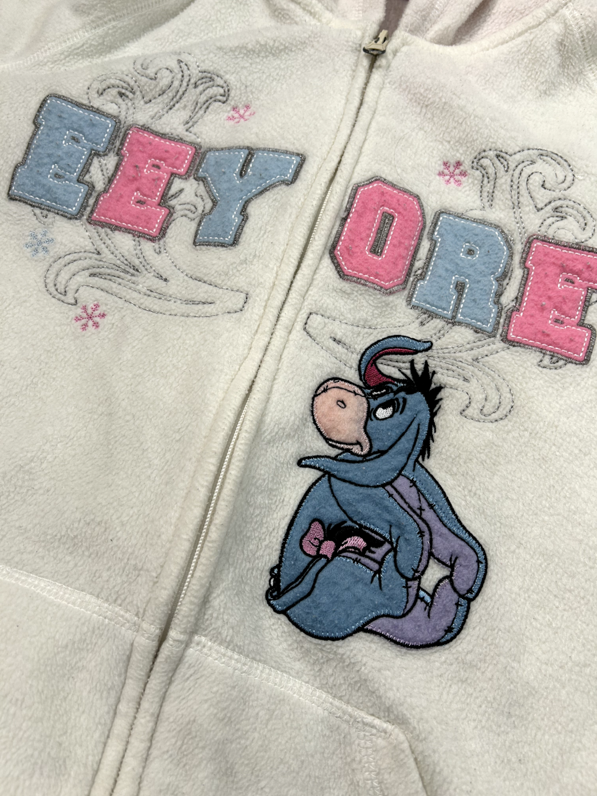 Vtg Eeyore Winnie The Pooh Disney Fleece Hooded Pull Over Sweatshirt Sz Medium