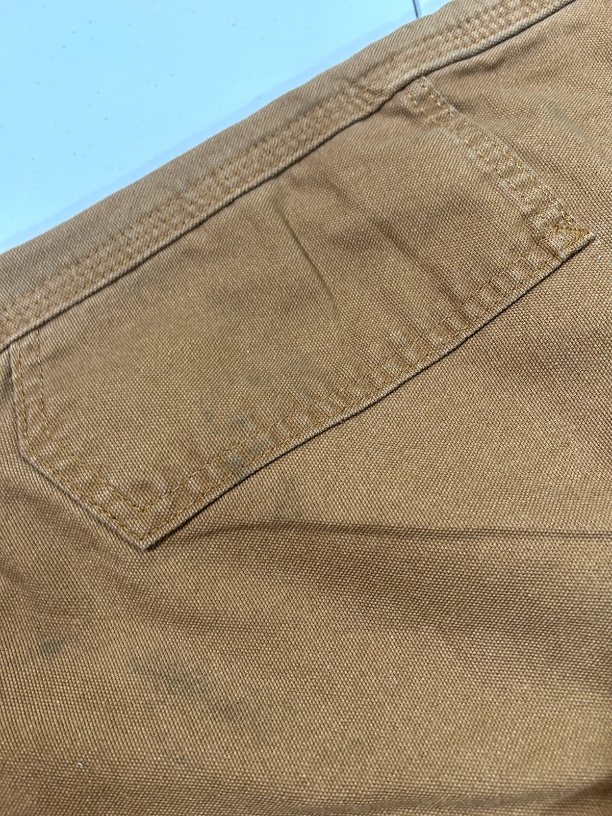 Carhartt Five Pocket Canvas Workwear Baggy Cargo Pants Size 41 Tan Beige