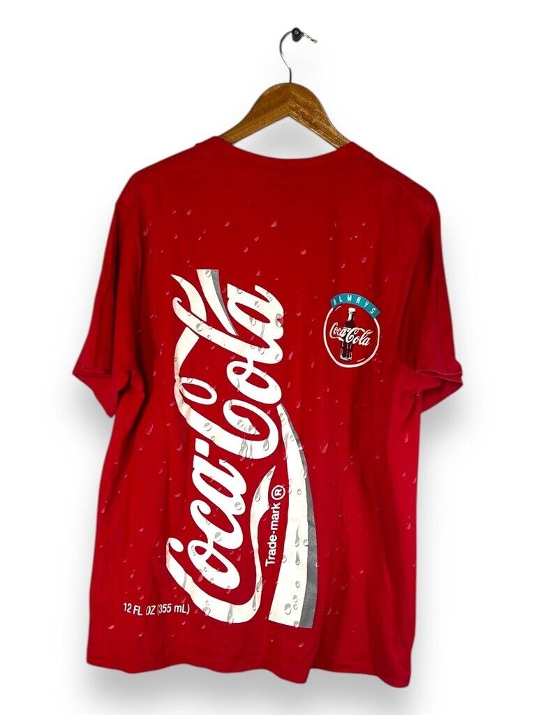 Vintage 1994 Cocacola All Over Print Graphic T-Shirt Size Large Made In USA