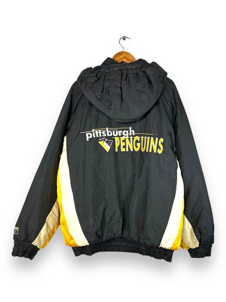 Vintage 90s Pittsburgh Penguins NHL Embroidered Full Zip Hockey Jacket Size XL