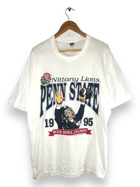 Vintage 1995 Penn State Nittany NCAA Lions Rose Bowl Champs T-Shirt Sz Large