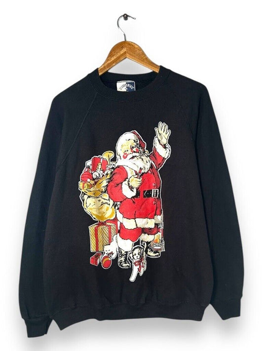 Vintage 90s Santa Claus Graphic Christmas Winter Crewneck Sweatshirt Size XL