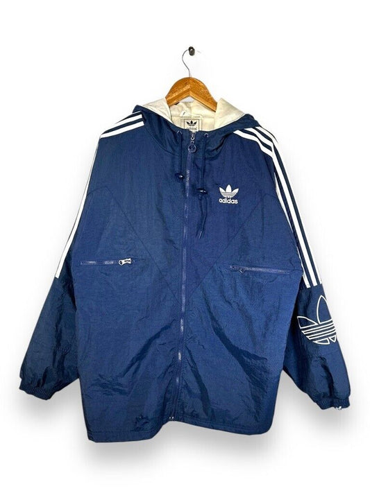 Vintage Adidas Insulated Hooded Embroidered Logo Spellout Jacket Size Large