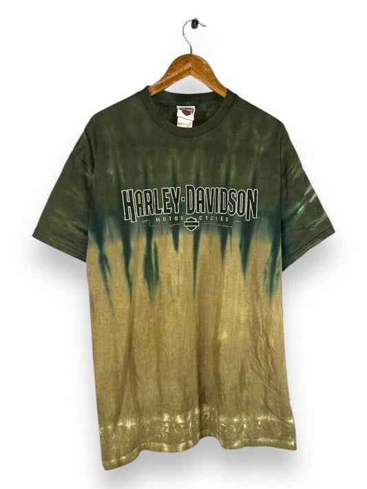 Vintage Harley Davidson Tie Dye Lake Placid New York Graphic T-Shirt Size XL