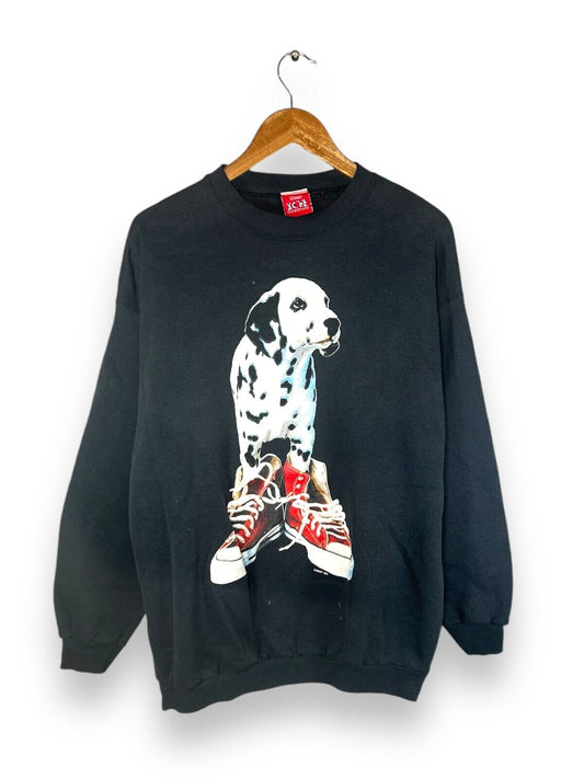 Vtg 90s 101 Dalmatians Disney Dog Character Graphic Crewneck Sweatshirt Sz Large