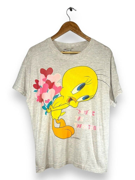 Vintage 1995 Tweety Bird Looney Tunes Big Graphic T-Shirt Size Large