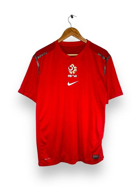 Nike Poland Soccer Jersey Spellout T-Shirt Size Large Authentic