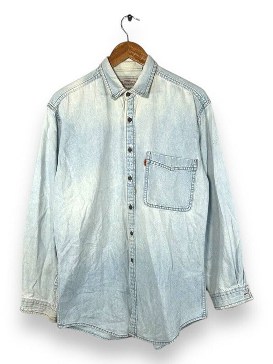 Vintage 80s/90s Levi's Orange Tab Button Up Light Wash Denim Jacket Size Medium