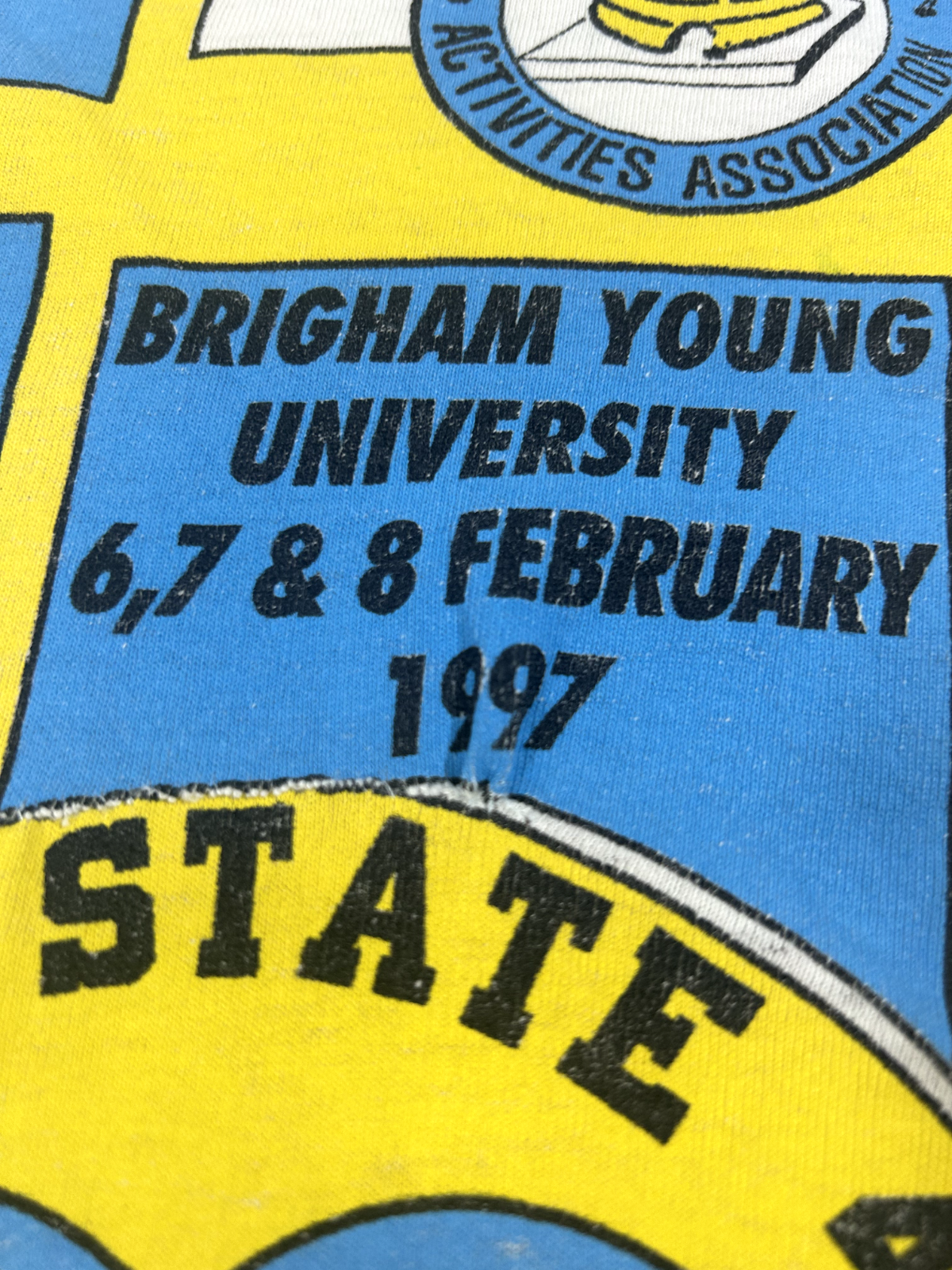 Vintage 1997 Brigham Young University Utah State Championships T-Shirt Sz XL