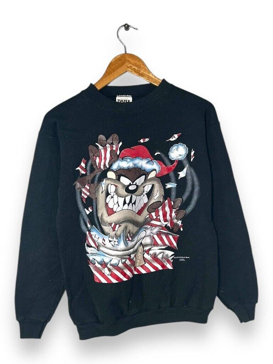 Vintage 1995 Looney Tunes Tasmanian Devil Christmas Crewneck Sweatshirt Sz Small