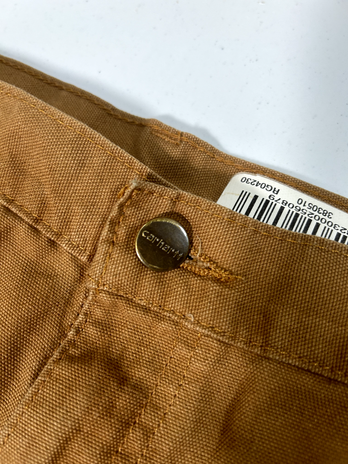 Carhartt Five Pocket Canvas Workwear Baggy Cargo Pants Size 41 Tan Beige