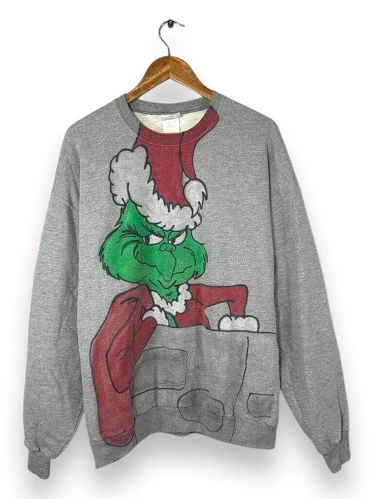 Vintage The Grinch Who Stole Christmas Winter Graphic Crewneck Sweatshirt Sz XL