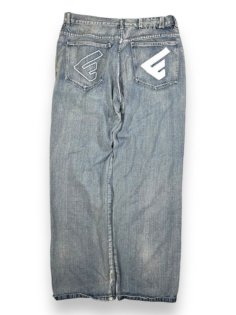 Vintage 90s/Y2k Enyce Embroidered Logo Baggy Skater Denim Pants Size 36