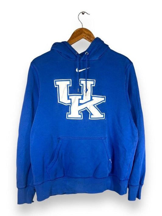 Vtg Nike Y2K Kentucky Wildcats NCAA Centre Swoosh Hooded Sweatshirt Size Medium