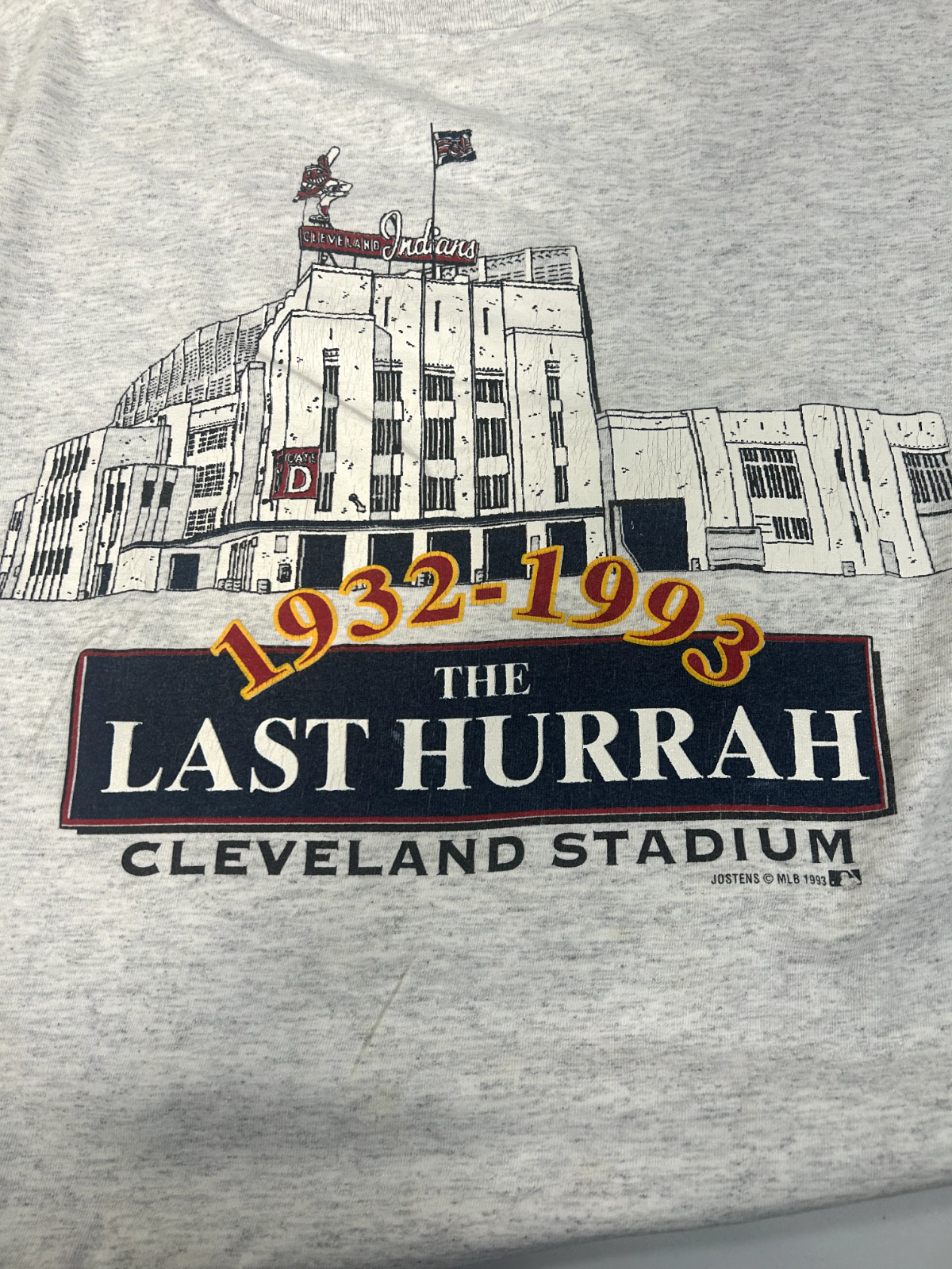 Vintage 1993 Cleveland Indians The Last Hurrah Stadium T-Shirt Size XL