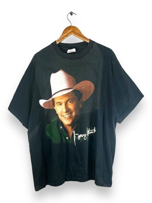 Vintage 90s George Strait Concert Graphic Country T-Shirt Size 2XL