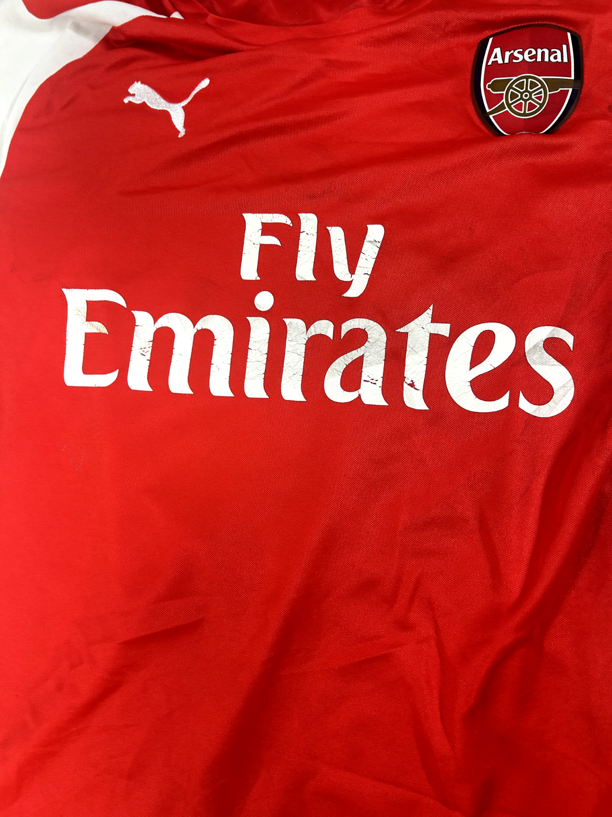 Santi Cazorla #19 Arsenal Puma Soccer Jersey T-Shirt Size Medium Authentic