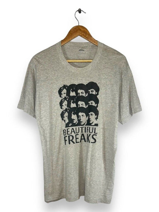 Vintage Beautiful Freaks Band Graphic Spellout T-Shirt Size Large Made in USA