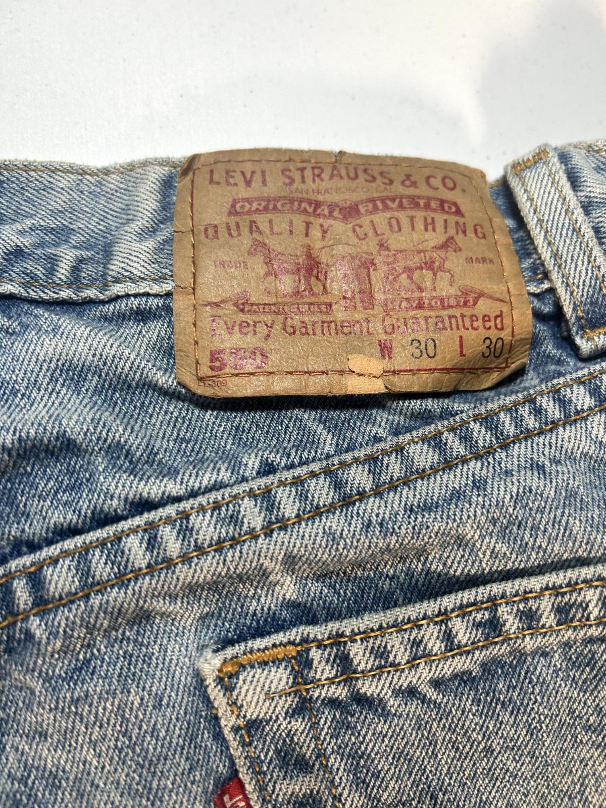 Vintage 90s Levis 505 Paper tag Red Tab Faded Lightwash Denim Pants Size 30