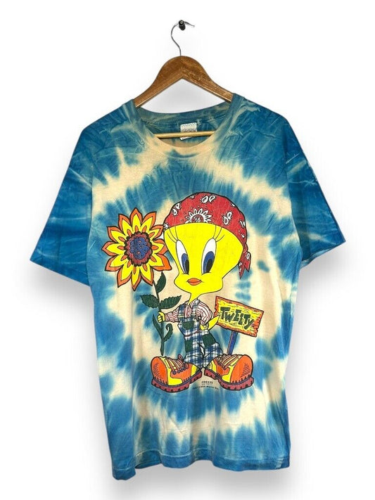 Vintage 1994 Tweety Bird Looney Tunes Warner Brothers Tie Dye T-Shirt Sz Large