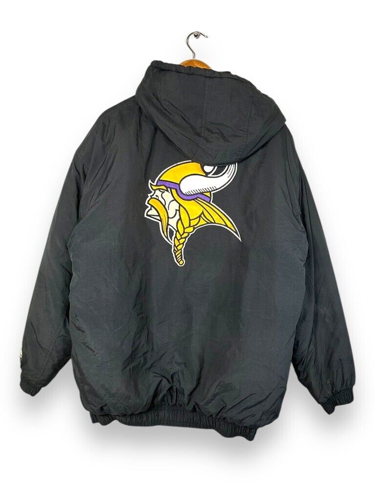 Vintage 90s Minnesota Vikings NFL Embroidered Logo Starter Jacket Size Large