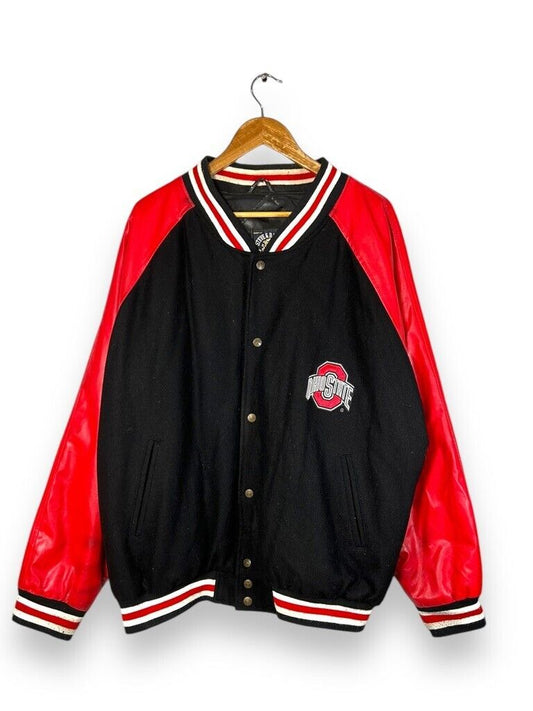 Vintage Ohio State Buckeyes NCAA Logo Graphic Spellout Varsity Jacket Size XL