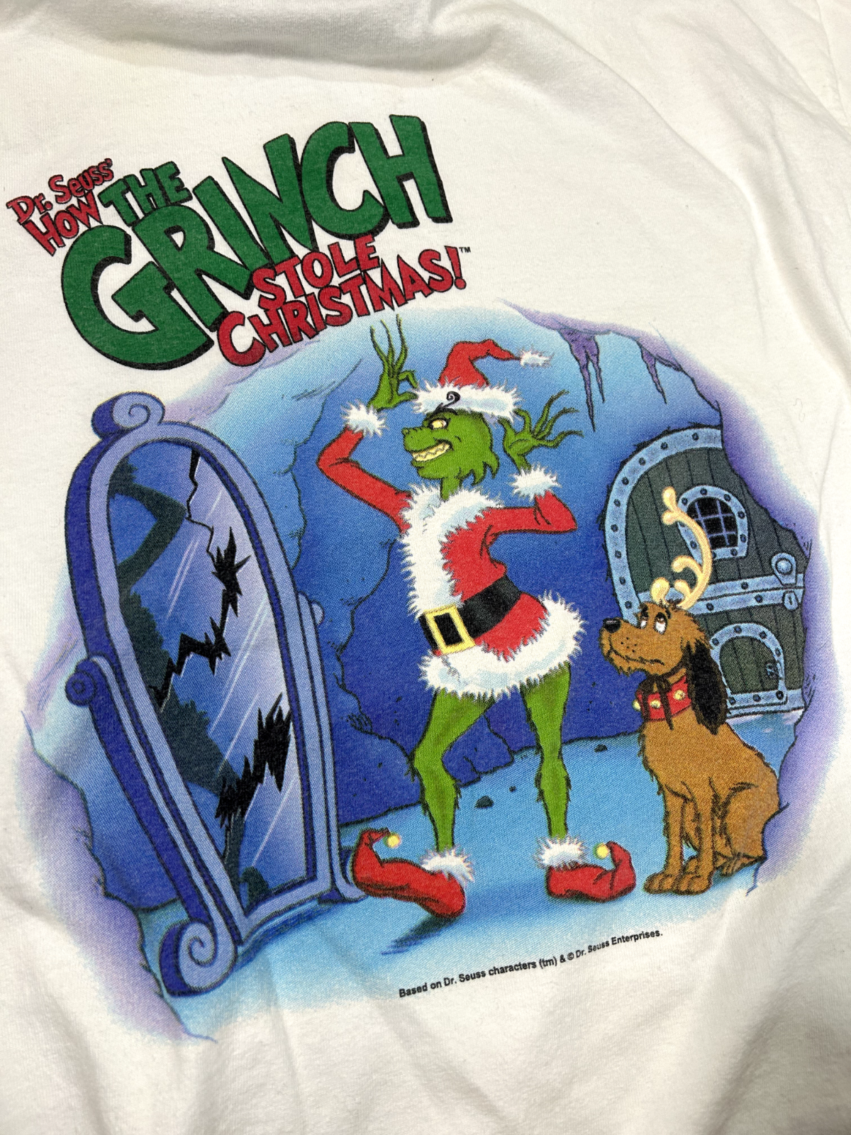 Vintage 90s The Grinch Stole Christmas Winter Promo Ringer T-Shirt Size Medium