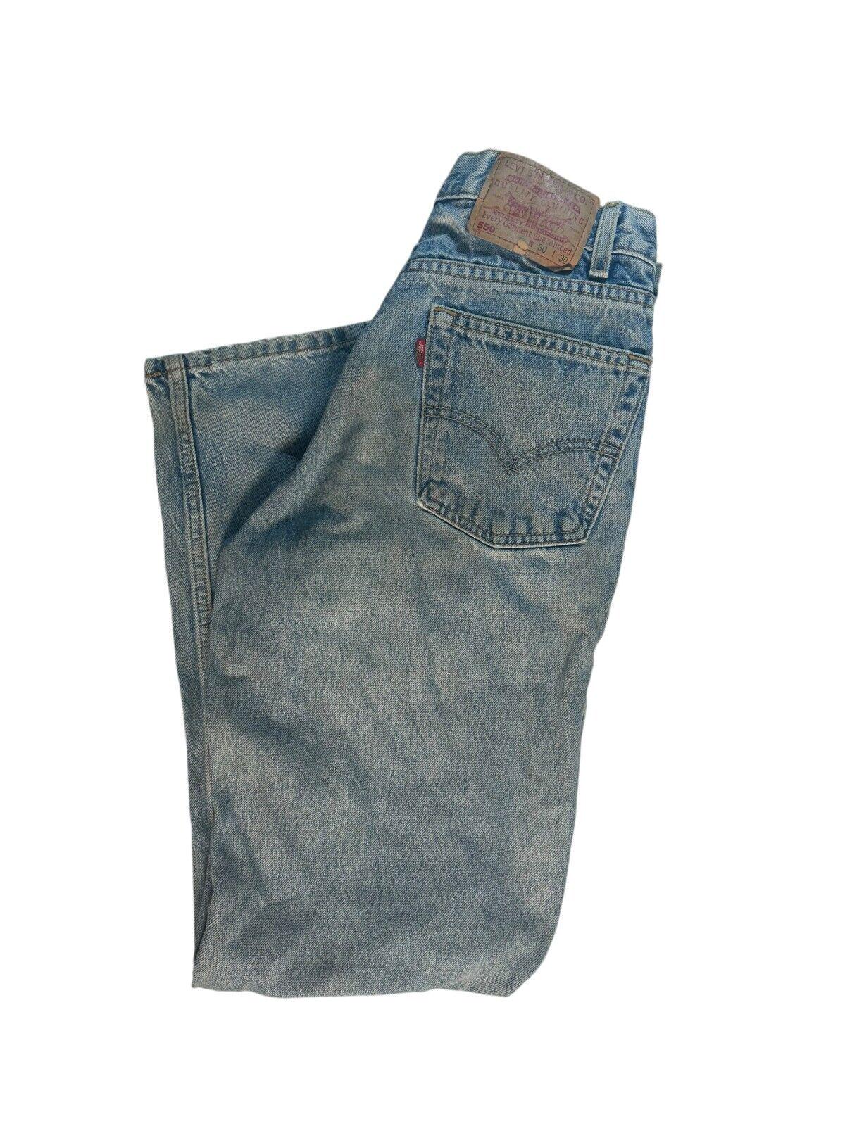 Vintage 90s Levis 505 Paper tag Red Tab Faded Lightwash Denim Pants Size 30