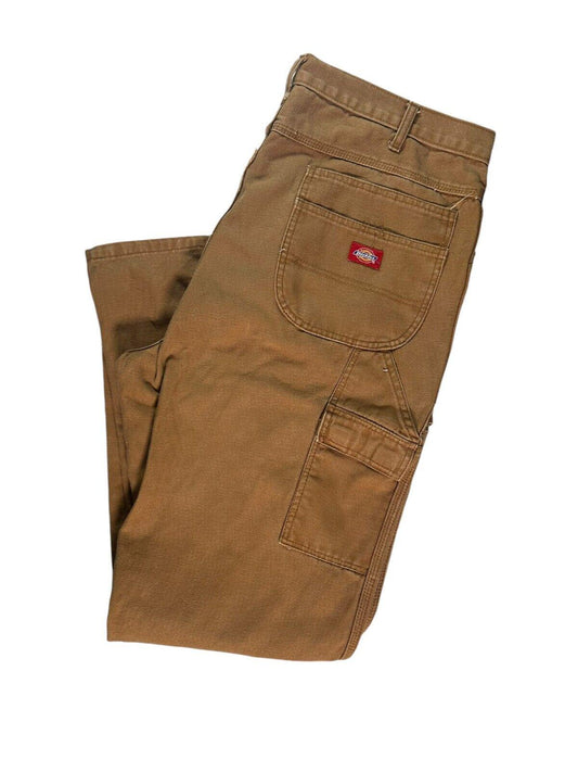 Vintage Dickies Double Knees Tan Workwear Canvas Pants Size 38