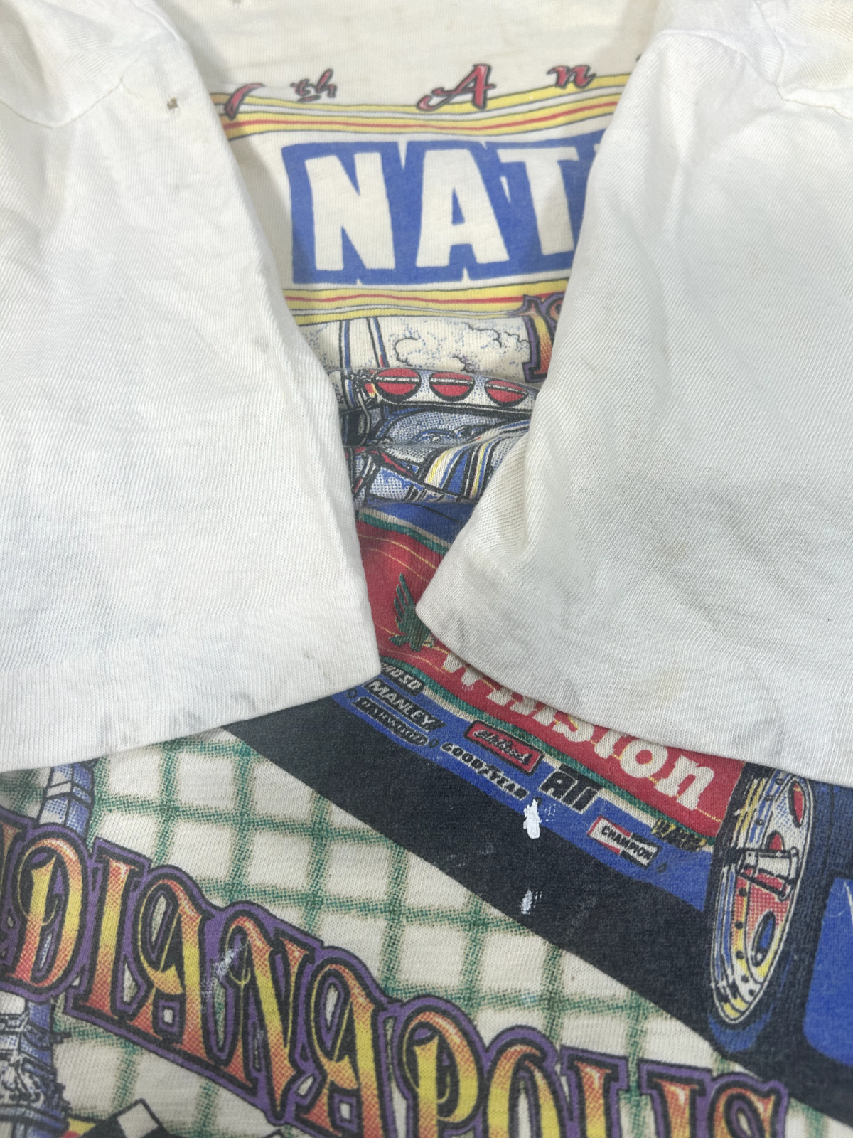 Vintage 1991 Indianapolis Winston Drag Racing NHRA Graphic T-Shirt Size Large