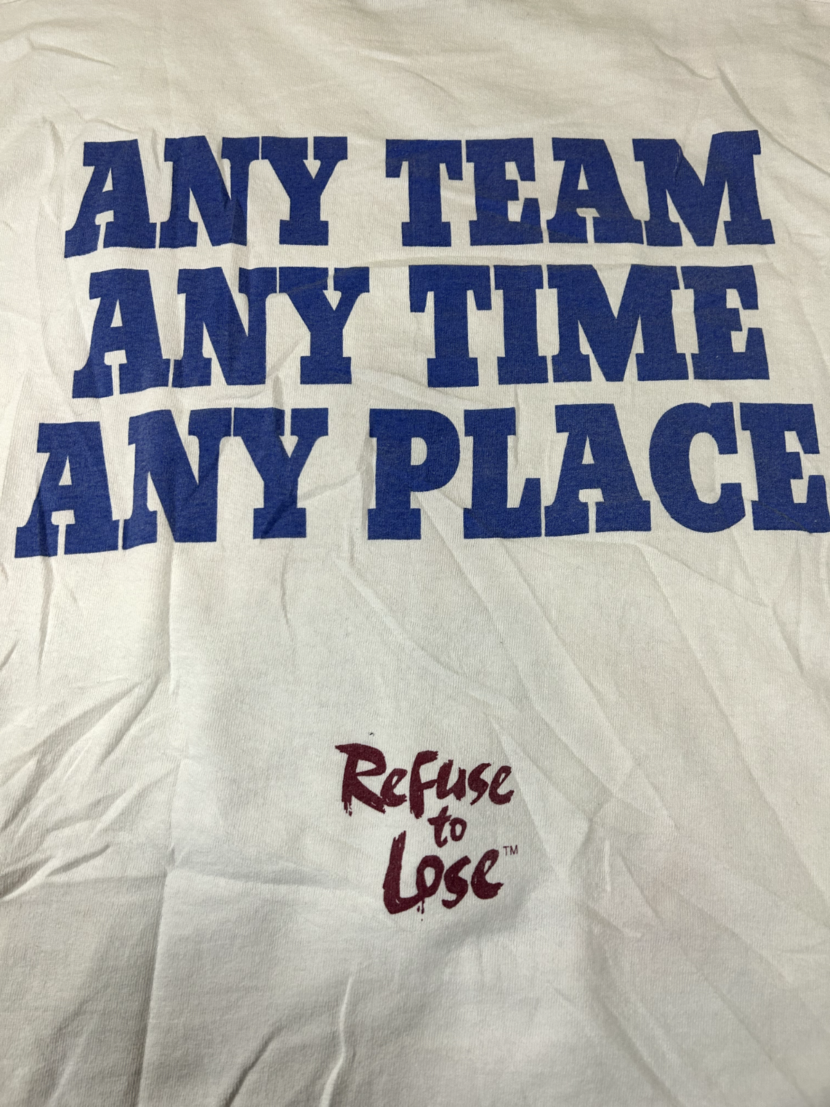 Vtg 80s/90s UMass Minutemen NCAA Basketball #1 Refuse To Lose T-Shirt Size Large