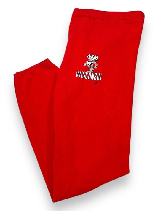 Vintage 1986 Wisconsin Badgers NCAA Jogging Sweat Pants Size Medium Jerzees