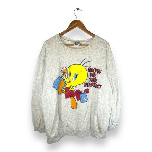 Vtg 1996 Tweety Bird Looney Tunes Character Graphic Crewneck Sweatshirt Sz Large