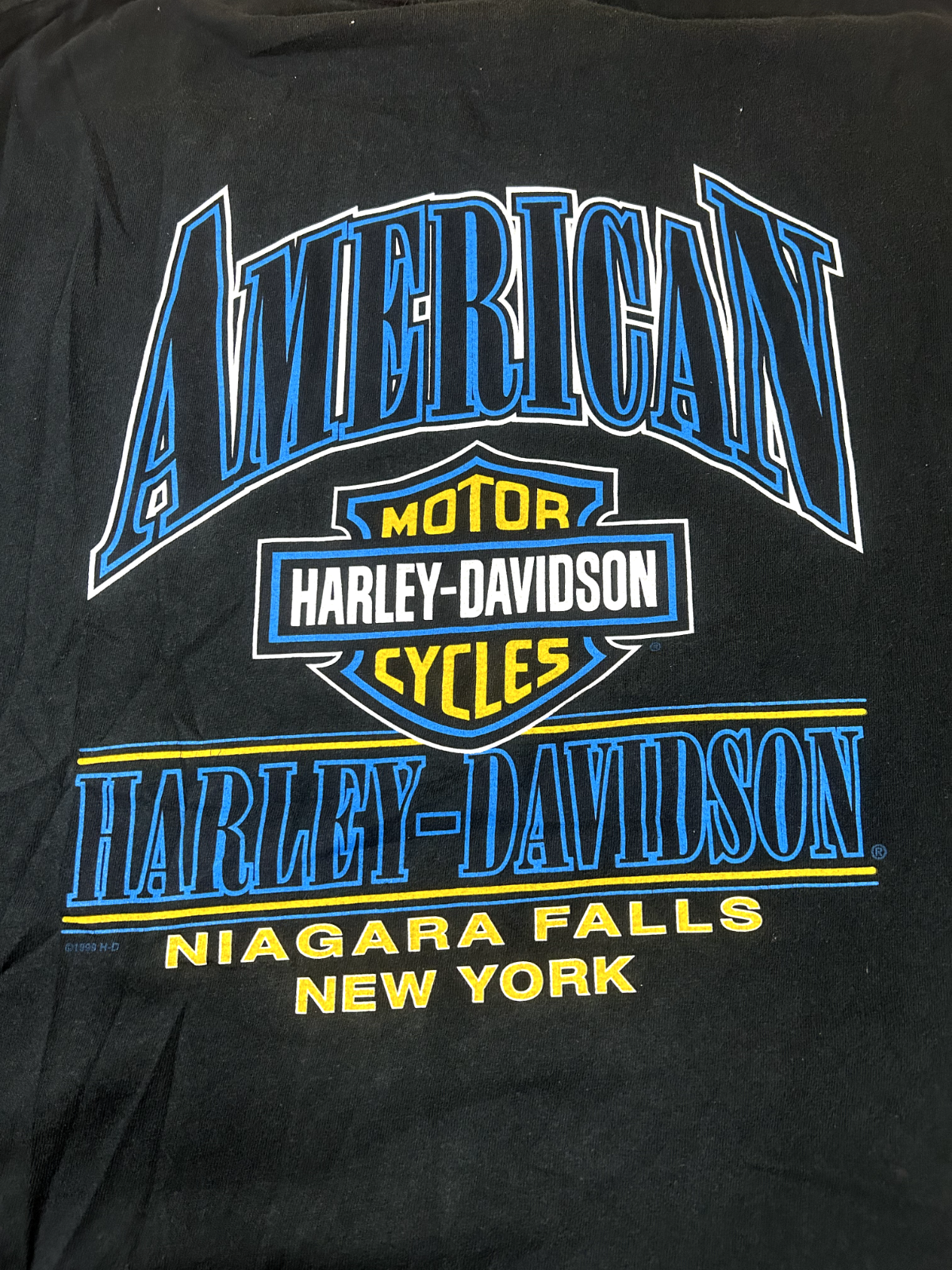 Vtg 2001 Harley Davidson Niagara Falls New York Lighting Graphic T-Shirt Sz XL