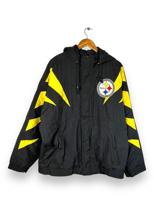 Vintage 80s/90s Pittsburgh Steelers NFL Sharktooth Pro Line Apex Jacket Sz Large