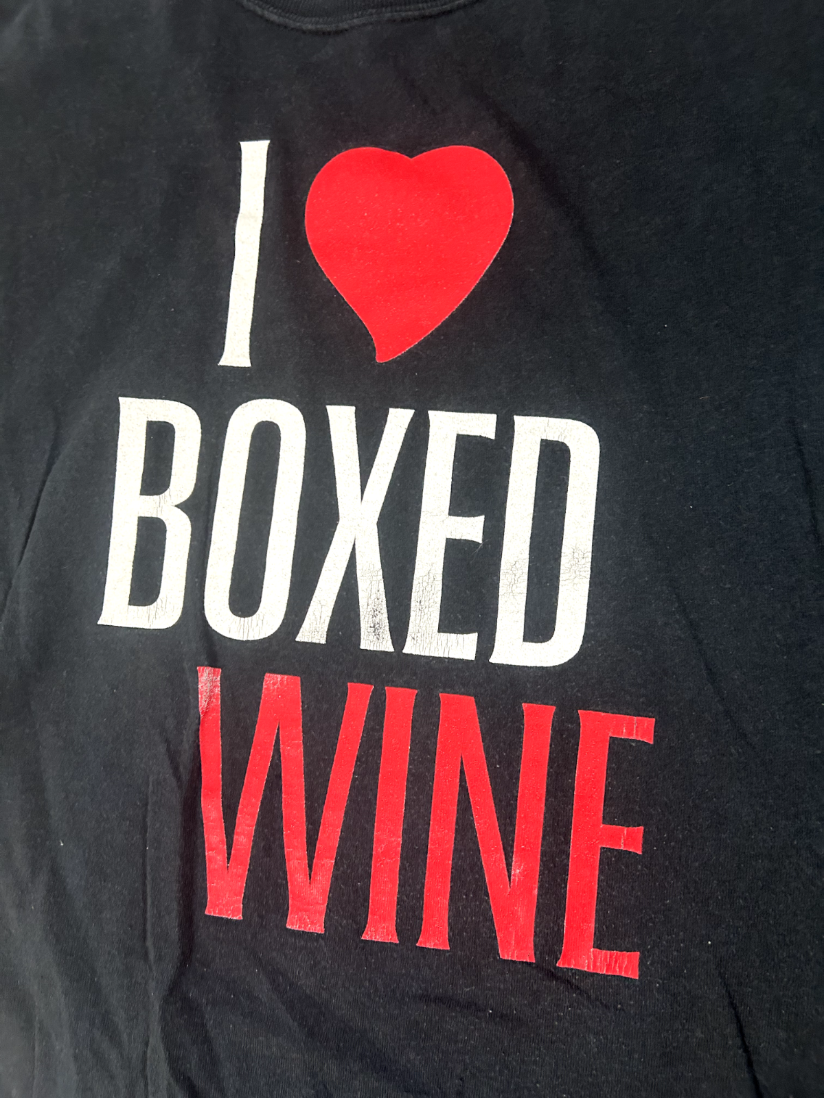 Vintage 90s I Love Boxed Wine Comedy Obscure Alcohol T-Shirt Size Large